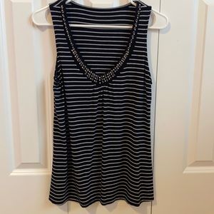WHBM Striped Sleeveless Top - Size S